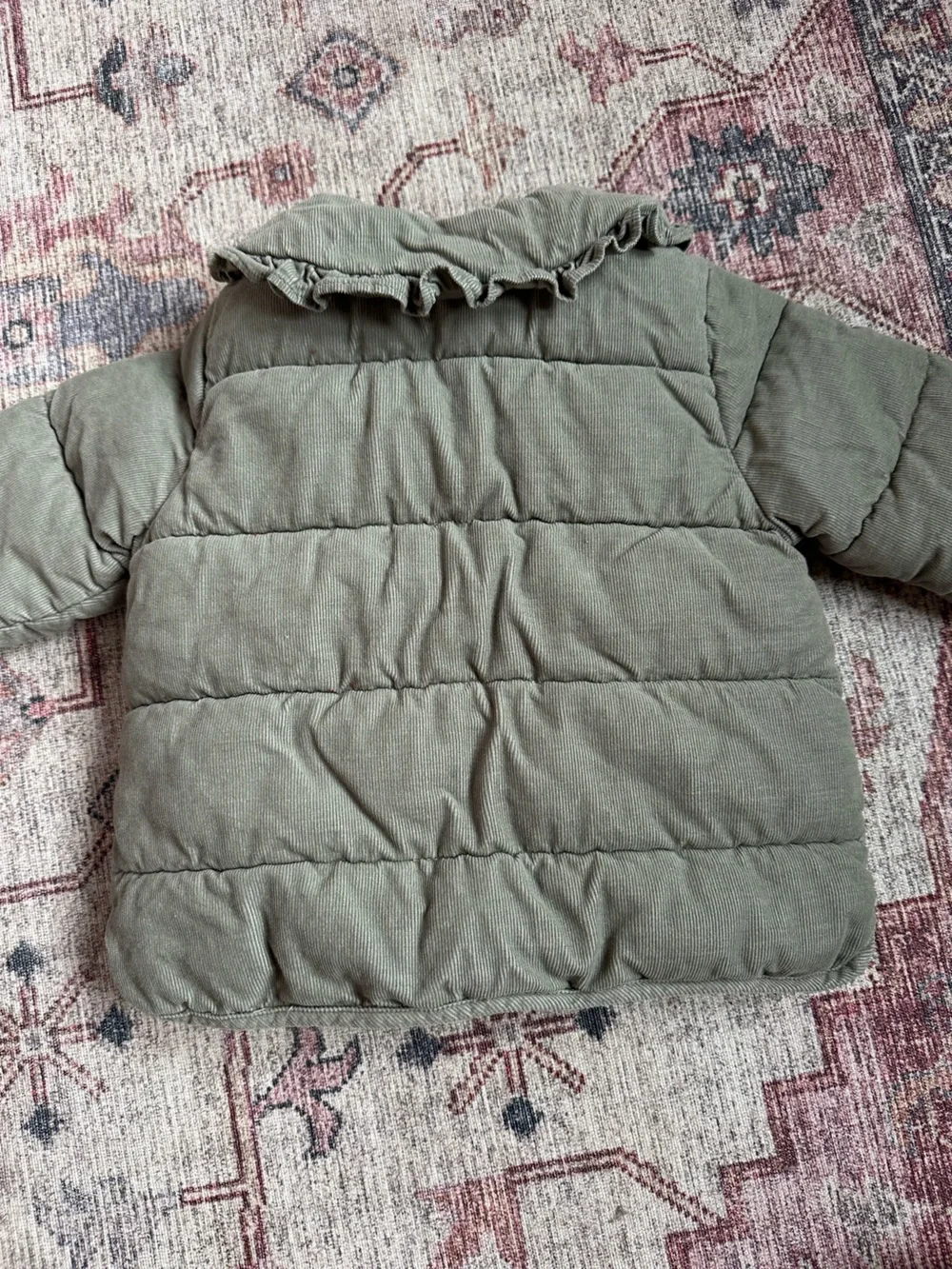 H&M 9M Olive Green Quilted Puffer Jacket